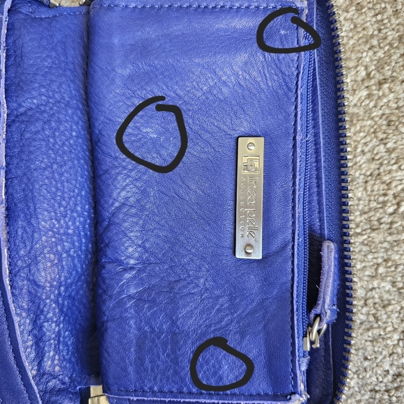 Linea Pelle Cobalt Leather Dylan Zip Wallet - Picture 11 of 17